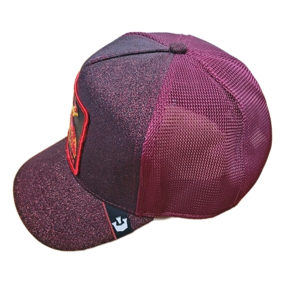 Goorin The Farm Mesh Back Trucker Hat Cap Metallic Red Phoenix Rise Patch Logo - Picture 5 of 12